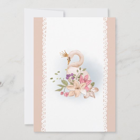 Baby Giraffe Verjaardagsfeest Uitnodiging (Achterkant)