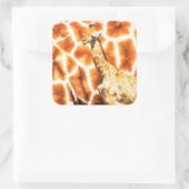 Baby Giraffe Vierkante Sticker (Tas)