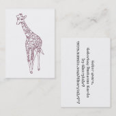 Baby Giraffe Visitekaartjes kleuren (Voorkant / Achterkant)