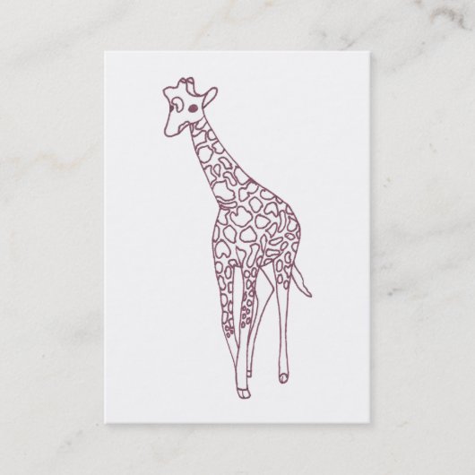 Baby Giraffe Visitekaartjes kleuren (Voorkant)