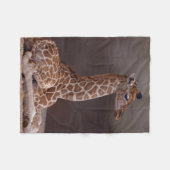 Baby Giraffe Vliesdeken Fleece Deken (Voorkant (Horizontaal))