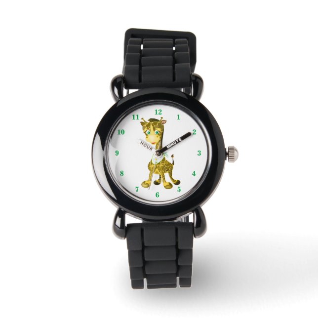 Baby Giraffe Watch - Fun Horloge (Voorkant)