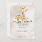 Baby-Giraffe | Waterverf Baby Shower Uitnodigingen (Voorkant)