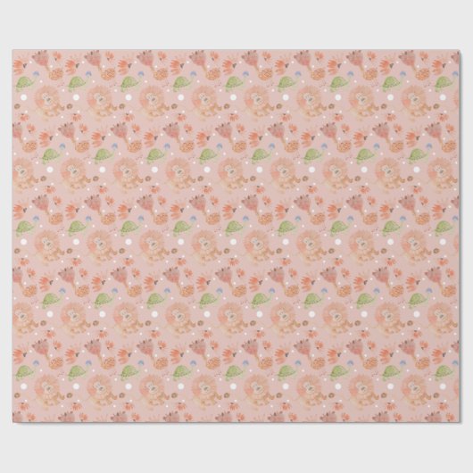 Baby Giraffe Waterverf handbeschilderde omsluitpap Cadeaupapier (Vlak)