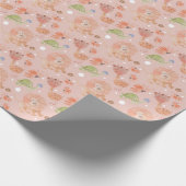 Baby Giraffe Waterverf handbeschilderde omsluitpap Cadeaupapier (Hoek)