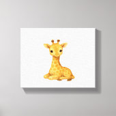 Baby Giraffe Waterverf Print – Kunst voor de kinde (Voorkant)