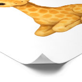 Baby Giraffe Waterverf Print – Kunst voor de kinde (Hoek)