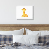 Baby Giraffe Waterverf Print – Nursery Wall Art O (Insitu (Slaapkamer))