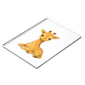 Baby Giraffe Waterverf Print – Nursery Wall Art O Notitieboek (Linkerzijde)