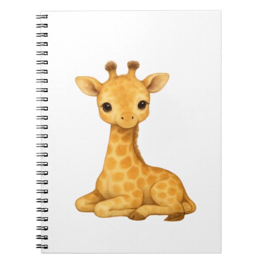 Baby Giraffe Waterverf Print – Nursery Wall Art O Notitieboek (Voorkant)