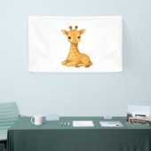 Baby Giraffe Waterverf Print – Nursery Wall Art O Spandoek (Beurs)