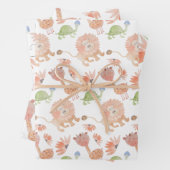 Baby Giraffe Waterverf Tropisch Oerwoud Inpakpapier Vel (In situ)