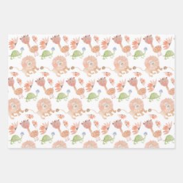 Baby Giraffe Waterverf Tropisch Oerwoud Inpakpapier Vel