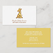 baby Giraffe Wild Dier Visitekaartje (Voorkant / Achterkant)