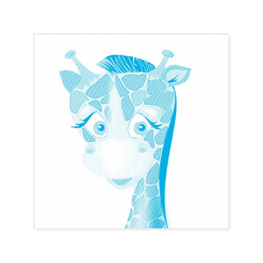 Baby Giraffe Zelfinkend stempel - Kies Kleur (Design)