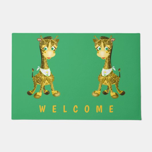 Baby Giraffes Doormat - Welkom Deurmat (Voorkant)