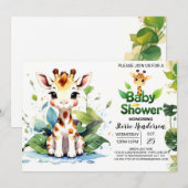Baby Giraffe's grillige Baby shower Kaart (Voorkant / Achterkant)
