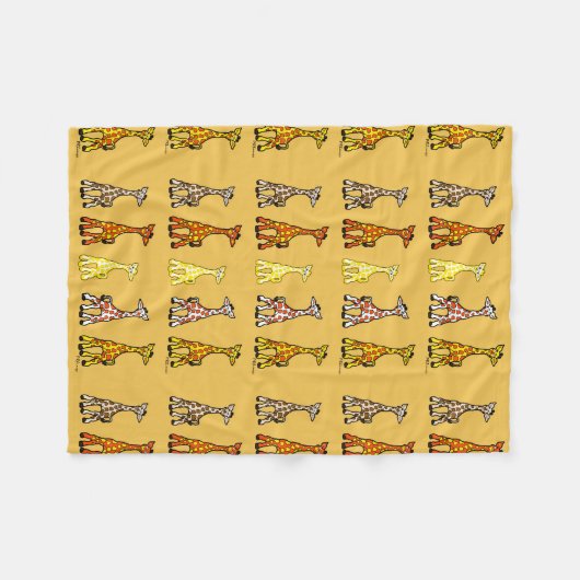 Baby Giraffes in een rugleuning Fleece Deken (Voorkant (Horizontaal))