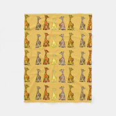 Baby Giraffes in een rugleuning Fleece Deken (Voorkant)