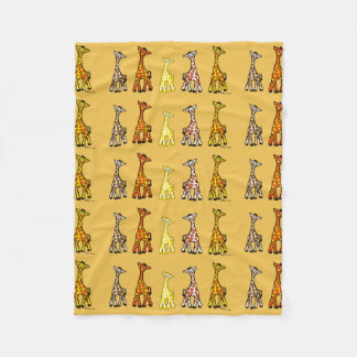 Baby Giraffes in een rugleuning Fleece Deken