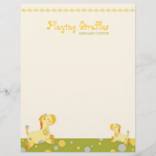 Baby Giraffes Kinderopvang Zakelijk Letterhoofd