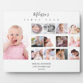 Baby Girl 1 jaar Foto Collage op maat Fotoplaat (Voorkant)