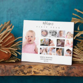 Baby Girl 1 jaar Foto Collage op maat Fotoplaat (Zijkant)