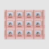 Baby Girl 1e verjaardag Roze stripboek Tissuepapier (Voorkant)