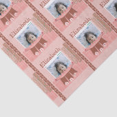 Baby Girl 1e verjaardag Roze stripboek Tissuepapier (Detail)