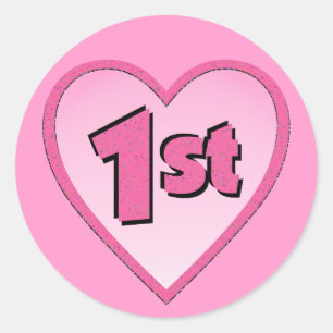 Baby Girl 1st Birthday Gifts! Ronde Sticker