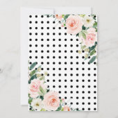 Baby Girl 1st Birthday Party Invitation Kaart (Achterkant)