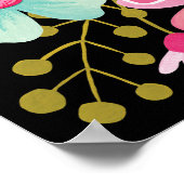 Baby Girl 1ste verjaardag nummer één Art print (Hoek)