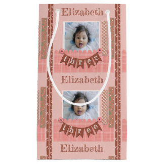 Baby Girl 3rd Birthday Pink Scrapbook Klein Cadeauzakje