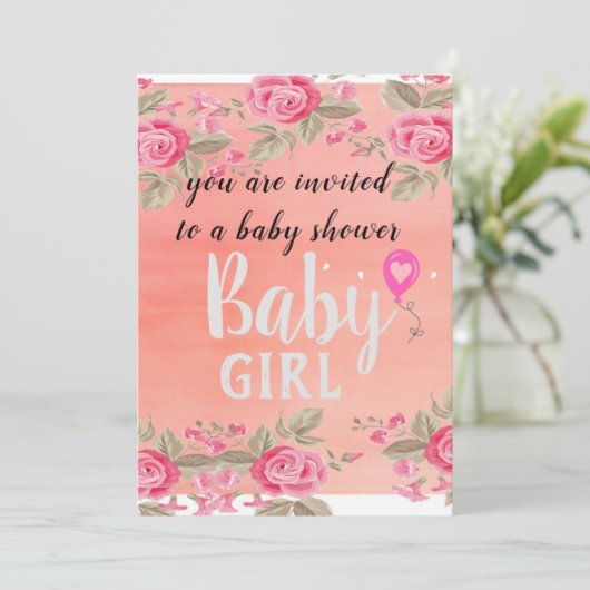 Baby Girl Aankondiging (Staand voorkant)