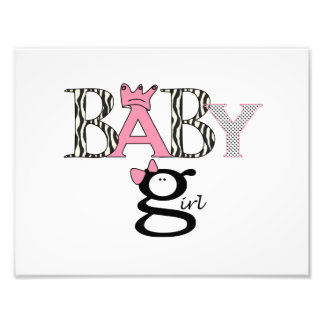Baby Girl - Aankondiging - Afbeelding - Wandkledin Foto Afdruk