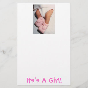 Baby Girl/Aankondiging Briefpapier