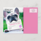 Baby Girl Aankondiging met Hond Custom (Achterkant)