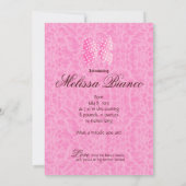 Baby Girl Aankondiging nodigt Poppen roze uit V (Achterkant)