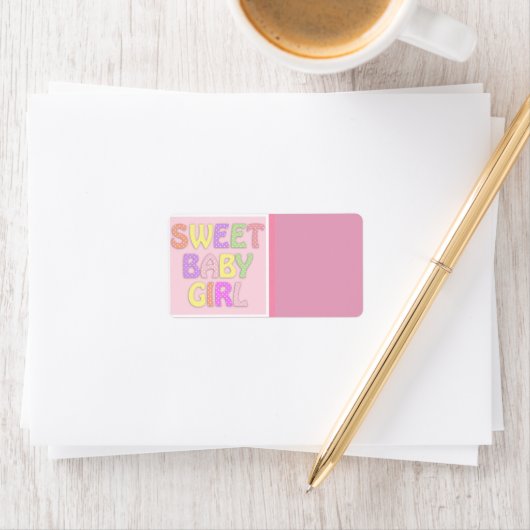 Baby Girl-adreslabel Etiket (Insitu)