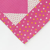 Baby Girl Alphabet Quilt Design Fleece Deken (Hoek)