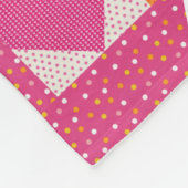 Baby Girl Alphabet Quilt Design Fleece Deken (Hoek)