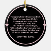 Baby Girl Angel Memorial Keramisch Ornament (Achterkant)