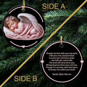 Baby Girl Angel Memorial Keramisch Ornament
