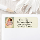 Baby Girl Angel Religious Bedankt Etiket (Insitu)