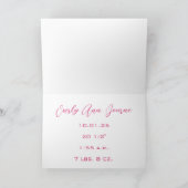 Baby Girl Annoucement Cute with your Photo Aankondiging (Binnen)