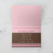 Baby Girl Annoucement Cute with your Photo Aankondiging (Binnen)