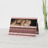 Baby Girl Annoucement Cute with your Photo Aankondiging (Voorkant)