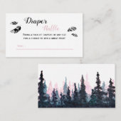 Baby girl avontuur babydouche-luierwinkel informatiekaartje (Voorkant / Achterkant)