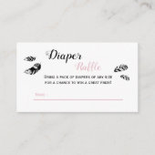 Baby girl avontuur babydouche-luierwinkel informatiekaartje (Voorkant)