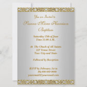 Baby Girl Baby Boy Baptism Invitation Kaart (Achterkant)